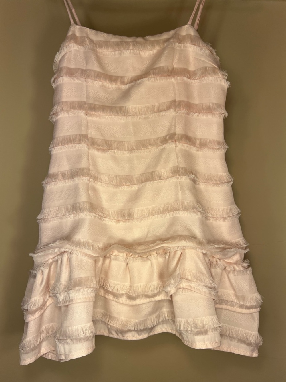 Princess Polly Pink Tiered Fringe Mini Dress